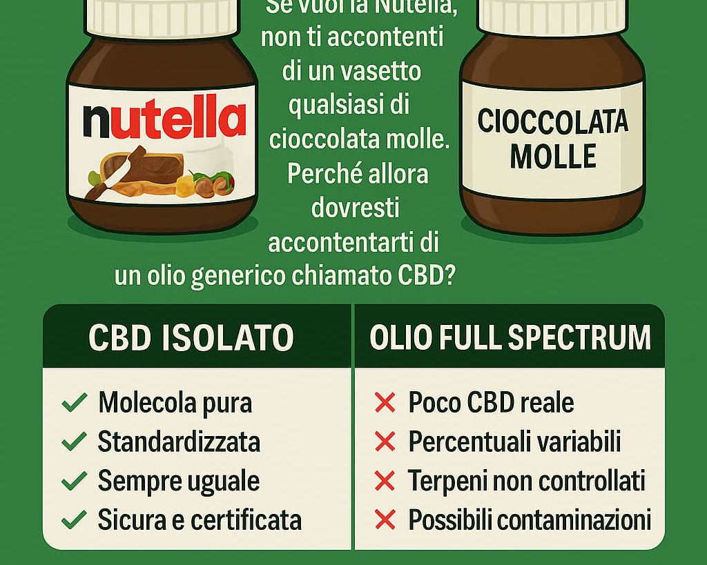 agrilab solo il cbd isolato può essere chiamato cbd , senza thc o altre molecole