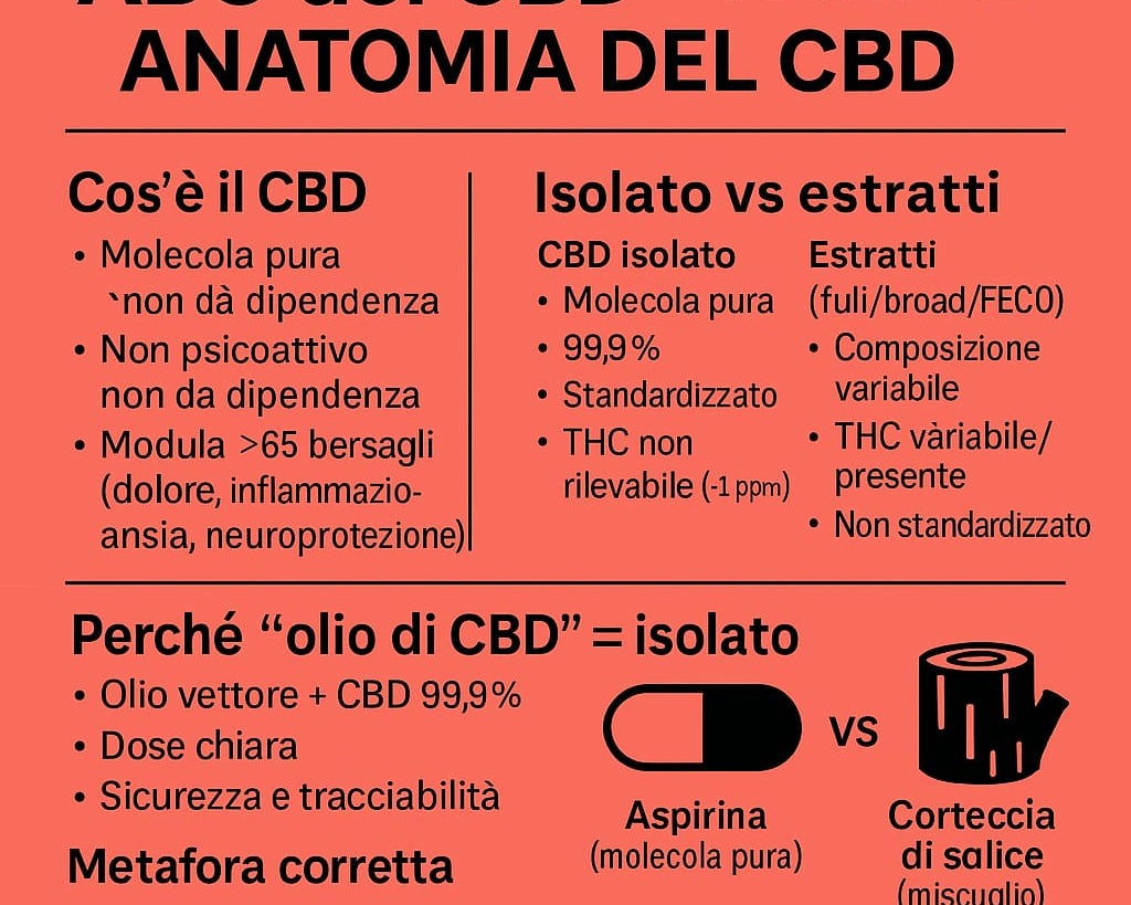 differenza tra cbd isolato e cbd full spectrum, broad spectrum e thc agrilab