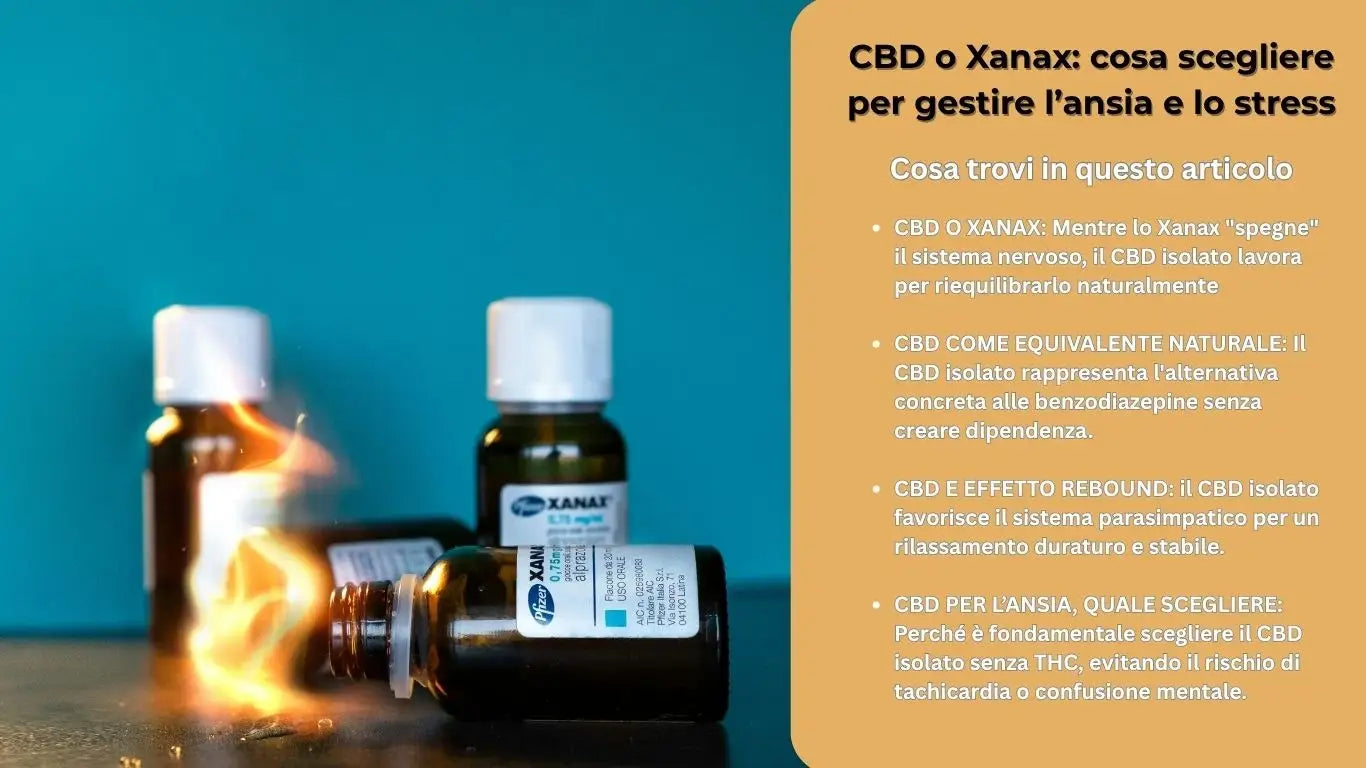 CBD o Xanax: Quale Scegliere per l'Ansia? Guida completa