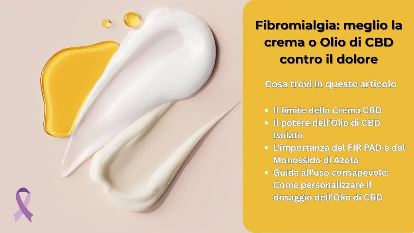 Fibromialgia, crema o olio di CBD