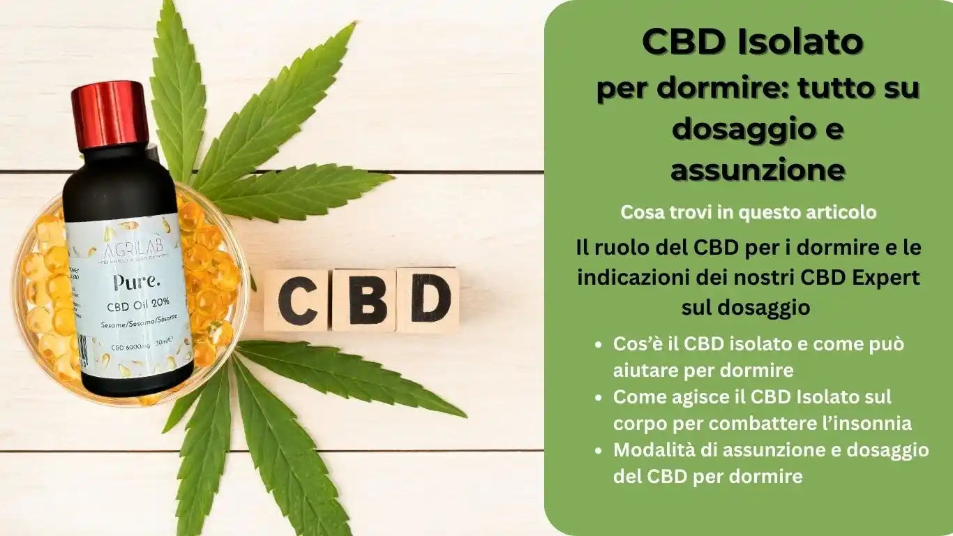 olio di cbd isolato per dormire quante gocce prendere
