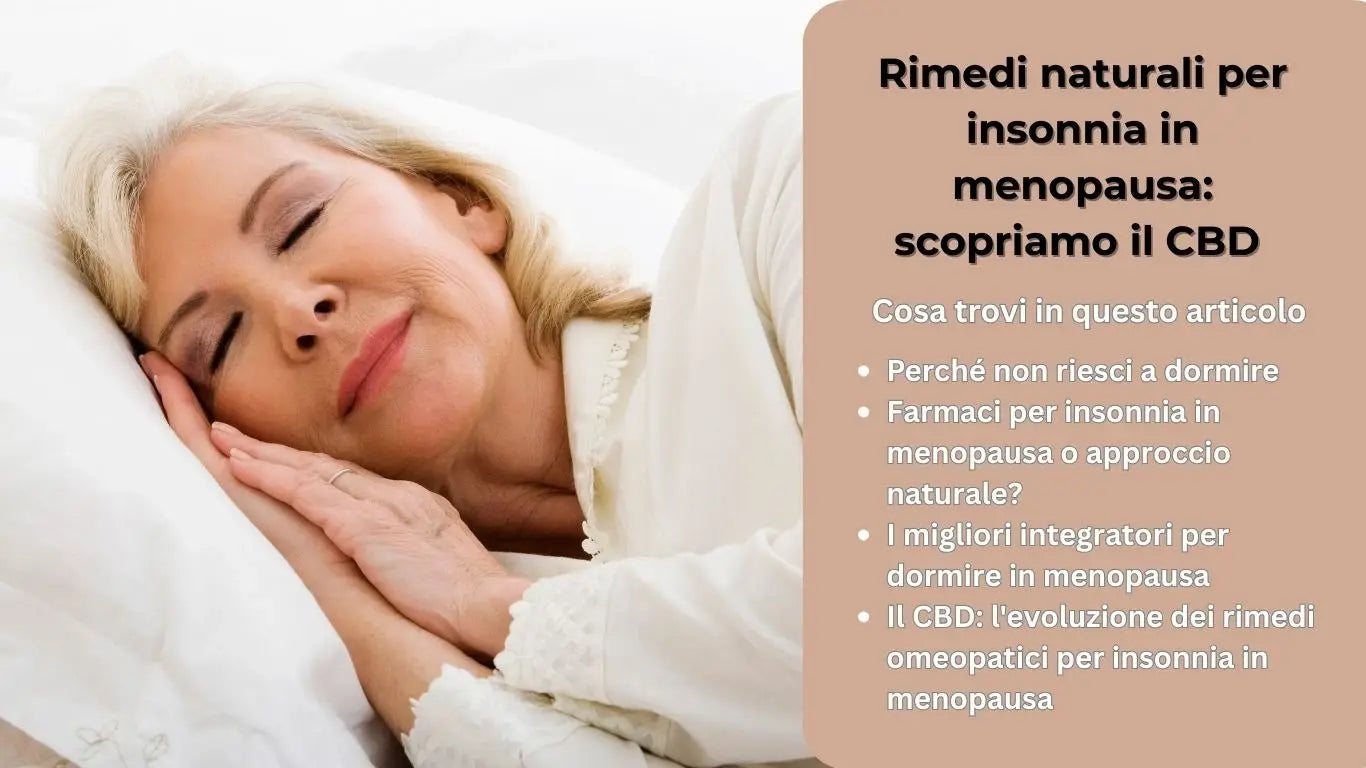 Rimedi naturali per insonnia in menopausa