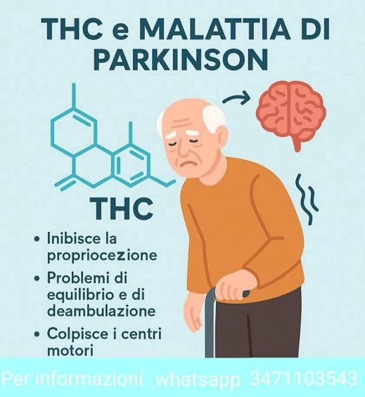 benefici del cbd per il parkinson rischi nell'uso del THC