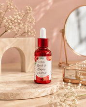 Flacone Back to Basics AgriLab su toeletta, siero viso al CBD per uniformare il colorito e ridurre le macchie