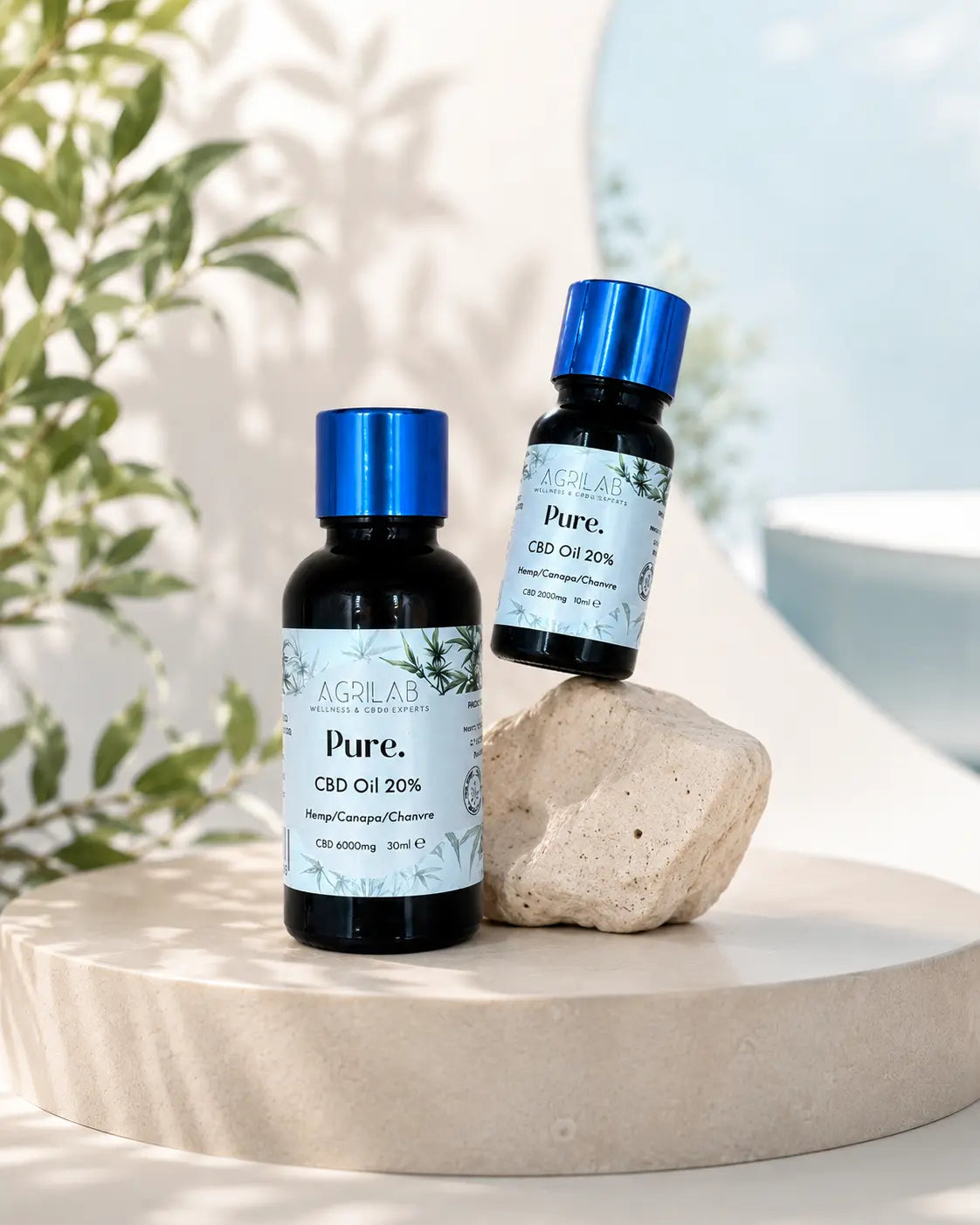 Olio di CBD 20% Agrilab Pure nei formati da 10ml e 30ml — CBD isolato in olio di canapa