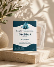 Cerotto transdermico Omega 3 Complex AgriLab, confezione da 30 patch con EPA DHA ALA GLA