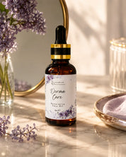 Olio viso Derma Care Armonia AgriLab su marmo, cosmetico al CBD puro per pelli infiammate e problematiche