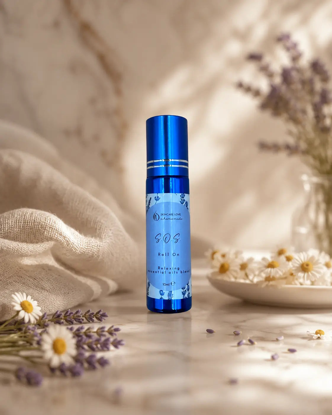 Roll-on S.O.S. AgriLab al CBD isolato per stress e ansia, con oli essenziali di lavanda e camomilla